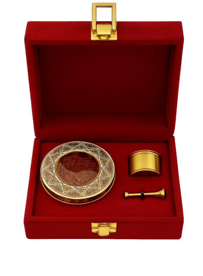Premium Maroon Color Velvet Saffron Gift Box | 10g Premium Maroon Color Velvet Saffron Gift Box | 10g